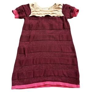 Hanna Anderson party dress red and pink size 4t